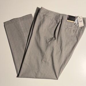 Lane Bryant Straight Leg Gray Pink Pinstripe Pants in Size 16 Average NWT